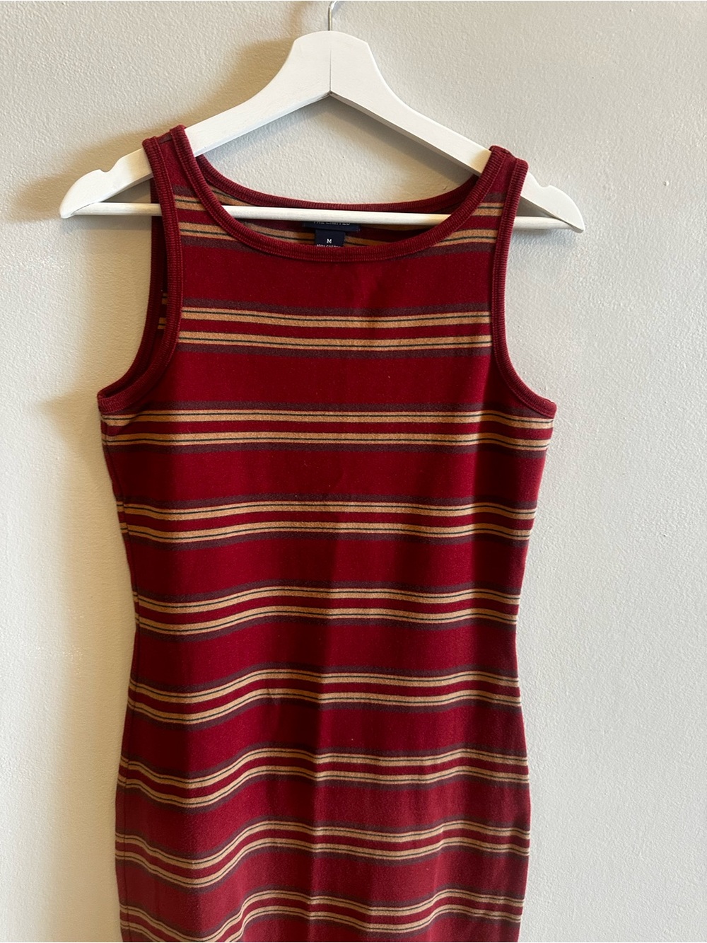 THE LIMITED RED STRIPED TANK TOP SUMMER ☀️ DRESS - 100% COTTON - MEDIUM